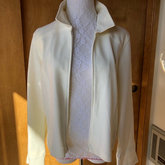 NWOT/ BOSTON PROPER Cream Zipper Jacket⭐️⭐️⭐️ - Picture 5 of 7